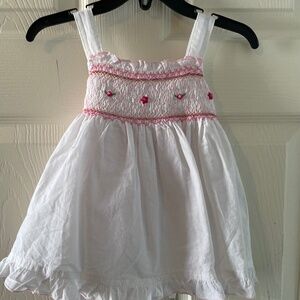 Smocked and embroidered 12M sundress